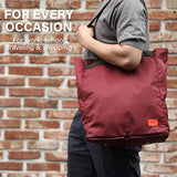 NNEDSZ Wine Shopper Bag Tote Bag Foldable Travel Laptop Grocery KO-SHOULDER