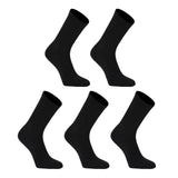 NNEDSZ 5 Pack Large Black 3D Seamless Crew Socks Slim Breathable