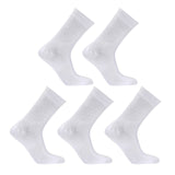 NNEDSZ 5 Pack Large White 3D Seamless Crew Socks Slim Breathable