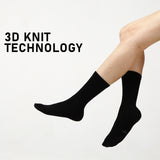 NNEDSZ 5 Pack Small Black 3D Seamless Crew Socks Slim Breathable