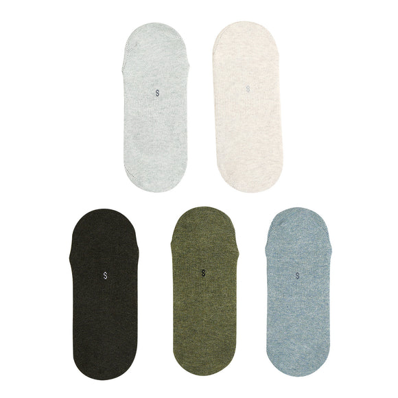 NNEDSZ 5 Pack Large Multi Colour Daily No Show Ankle Socks Non-Slip Breathable