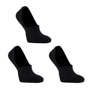 NNEDSZ 3 Pack Medium Black Cushion No Show Ankle Socks Non-Slip Breathable