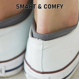 NNEDSZ 3 Pack Medium White Cushion No Show Ankle Socks Non-Slip Breathable