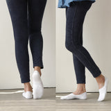 NNEDSZ 3 Pack Medium White Cushion No Show Ankle Socks Non-Slip Breathable