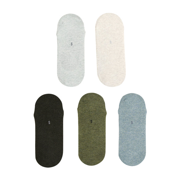 NNEDSZ 5 Pack Medium Multi Colour Daily No Show Ankle Socks Non-Slip Breathable