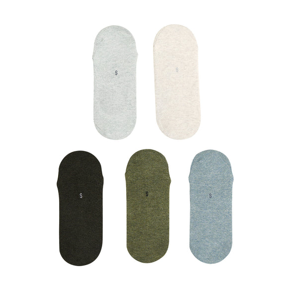 NNEDSZ 5 Pack Small Multi Colour Daily No Show Ankle Socks Non-Slip Breathable
