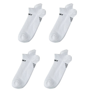 NNEDSZ 4 Pack Large White Seamless Sport Sneakers Socks Non-Slip Heel Tab