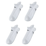 NNEDSZ 4 Pack Large White Seamless Sport Sneakers Socks Non-Slip Heel Tab