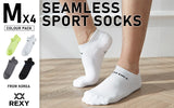 NNEDSZ 4 Pack Medium Multi Colour Seamless Sport Sneakers Socks Non-Slip Heel Tab