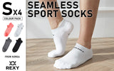 NNEDSZ 4 Pack Small Multi Colour Seamless Sport Sneakers Socks Non-Slip Heel Tab