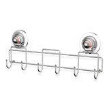 NNEDSZ Six Universal Hooks Removable Suction - Stainless Steel