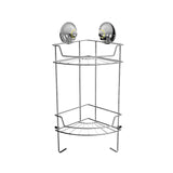 NNEDSZ Double Corner Shelf Removable Suction Small - Stainless Steel