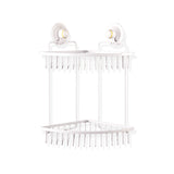 NNEDSZ White Double Corner Shelf Removable Suction