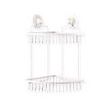 NNEDSZ White Double Corner Shelf Removable Suction