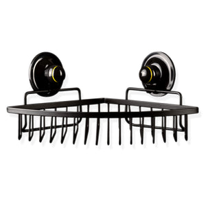 NNEDSZ Black Medium Corner Basket Removable Suction