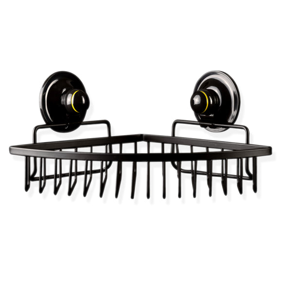 NNEDSZ Black Medium Corner Basket Removable Suction