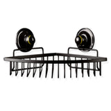 NNEDSZ Black Medium Corner Basket Removable Suction