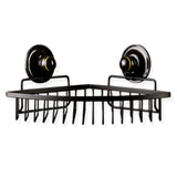 NNEDSZ Black Medium Corner Basket Removable Suction