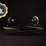 NNEDSZ Black Medium Corner Basket Removable Suction