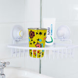 NNEDSZ White Medium Corner Basket Removable Suction