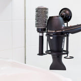 NNEDSZ Black Hair Dryer Brush Comb Holder Removable Suction