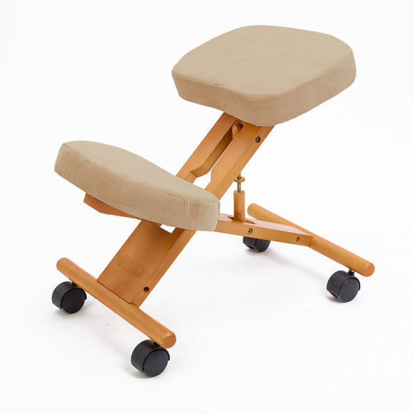 NNEDSZ Forever Beauty Beige Ergonomic Adjustable Kneeling Chair