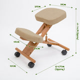 NNEDSZ Forever Beauty Beige Ergonomic Adjustable Kneeling Chair