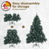 NNEDSZ Home Ready 5Ft 150cm 720 tips Green Snowy Christmas Tree Xmas Pine Cones