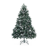 NNEDSZ Home Ready 6Ft 180cm 930 tips Green Snowy Christmas Tree Xmas Pine Cones