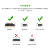 NNEDSZ Mini DP to HDMI Female converter cable 18CM (10460)