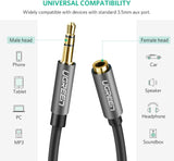 NNEDSZ 3.5mm Male to 3.5mm Female Extension Cable 5m Black 10538