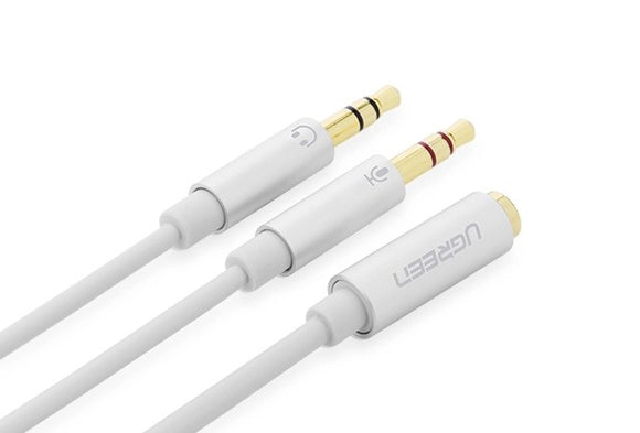 NNEDSZ 3.5mm Female to 2mm male audio cable - White (20897)