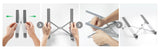 NNEDSZ 40289 Foldable Laptop Stand (Silver)
