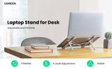 NNEDSZ 40289 Foldable Laptop Stand (Silver)