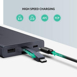 NNEDSZ 10000mAh Power bank With TypeC cable - Blue (40972)