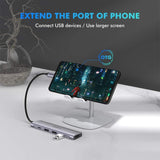 NNEDSZ TypeC 5 in 1 Adaptor - HDMI  USB 3.0*3  TypeC PD Power Converter (50209)