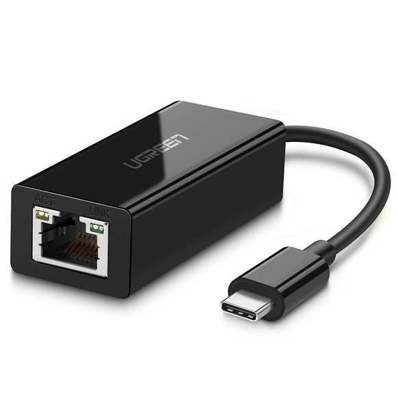 NNEDSZ USB Type C to 10/100/1000M Ethernet Adapter (Black) 50307