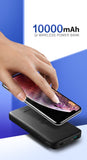 NNEDSZ 10000mAh Power bank with 10W QI Wireless Charging Pad - Black (50578)