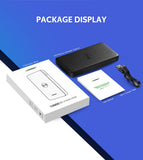 NNEDSZ 10000mAh Power bank with 10W QI Wireless Charging Pad - Black (50578)