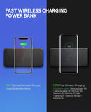 NNEDSZ 10000mAh Power bank with 10W QI Wireless Charging Pad - Black (50578)