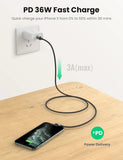 NNEDSZ 60765 90 Degree USB-C to iPhone 8-pin Cable 2M