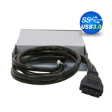 NNEDSZ 3.5 USB 3.0 All in One Internal Card Reader Full Long Metal with Front USB Black