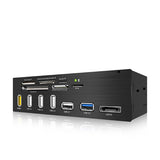 NNEDSZ Standard 5.25 drive bay USB 3.0 multi card reader with an eSATA port and a USB charging port (IB-867)
