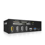 NNEDSZ Standard 5.25 drive bay USB 3.0 multi card reader with an eSATA port and a USB charging port (IB-867)