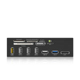 NNEDSZ Standard 5.25 drive bay USB 3.0 multi card reader with an eSATA port and a USB charging port (IB-867)