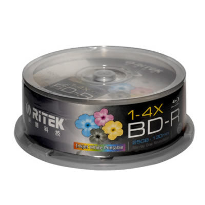 NNEDSZ Blu-Ray BD-R 2X 25GB 130Min White Top Printable 25pcs