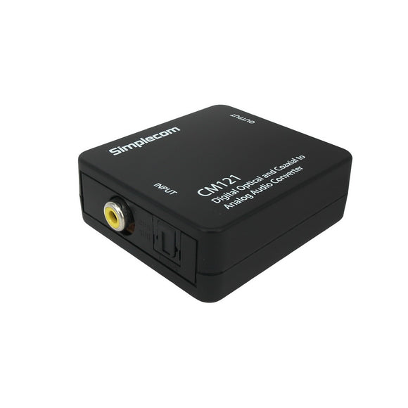 NNEDSZ CM121 Digital Optical Toslink and Coaxial to Analog RCA Audio Converter