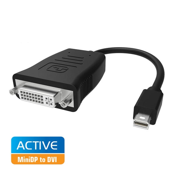 NNEDSZ DA102 Active MiniDP to DVI Adapter 4K UHD (Thunderbolt and Eyefinity Compatible)