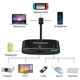 NNEDSZ  DA310 USB 3.1 Type C to HDMI USB 3.0 Adapter with PD Charging (Support DP Alt Mode and Nintendo Switch)