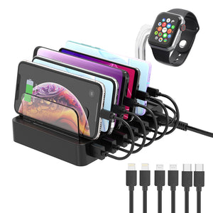 NNEDSZ Choetech Q3008 6-Port USB Desktop Charger Station